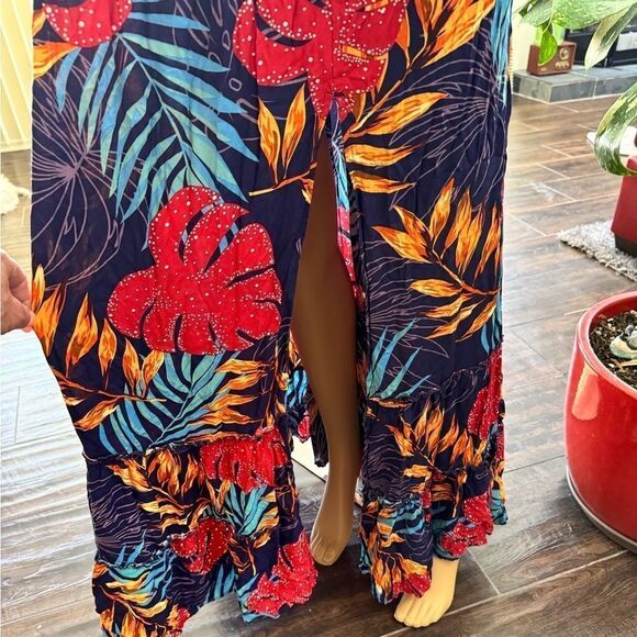 FASHION NOVA Laurel Off Shoulder Maxi Dress - Blue/combo - Picture 9 of 11